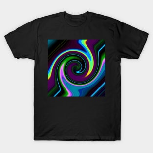 Swirl Retro Blue T-Shirt